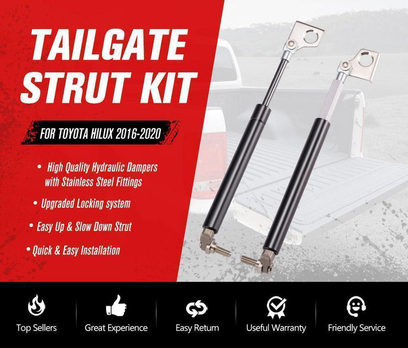 Easy Up & Slow Down Tailgate Strut Kit suit Toyota Hilux 2016-2020 - Adrenaline 4X4