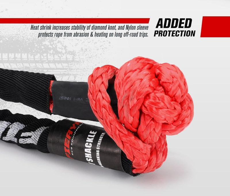 Fieryred 15T Soft Shackle + 8T Recovery Snatch Ring Recovery Kit - Adrenaline 4X4
