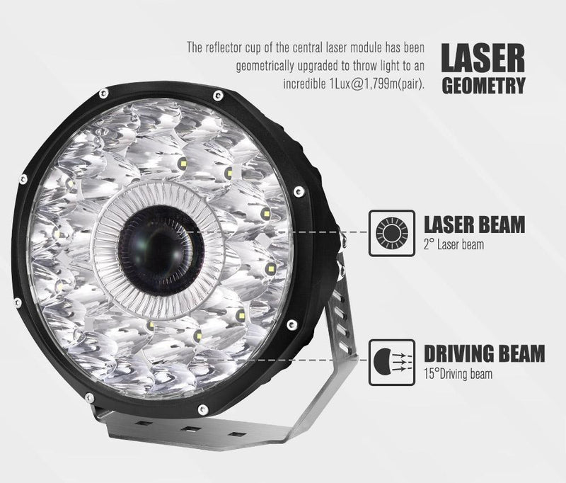 Iconic 9inch Laser LED Driving Lights - Adrenaline 4X4