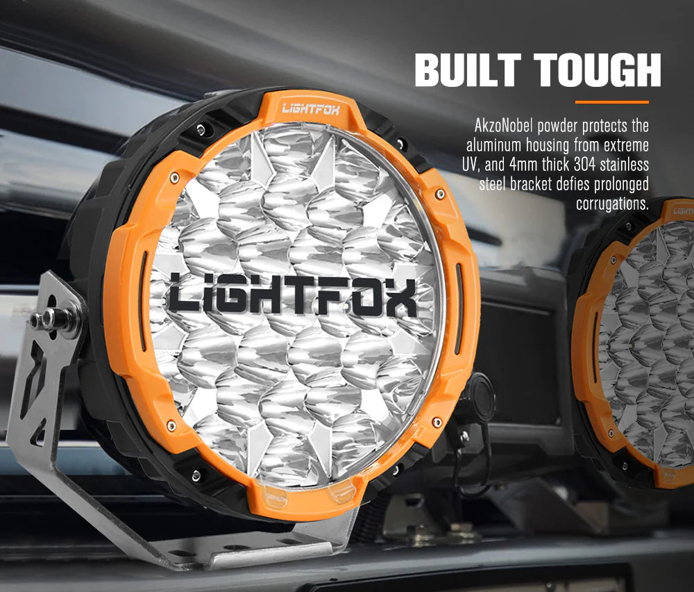 LIGHTFOX 9" Osram LED Driving Lights - Adrenaline 4X4