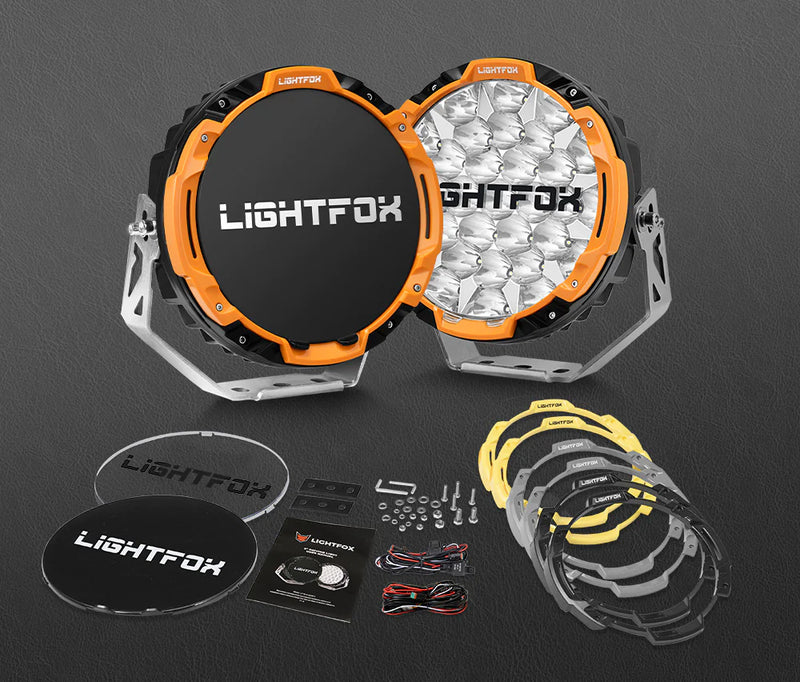 LIGHTFOX 9" Osram LED Driving Lights - Adrenaline 4X4